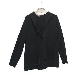 Ann Taylor Jersey Knit Hooded Cardigan Style Jacket Size XS/S Button Front